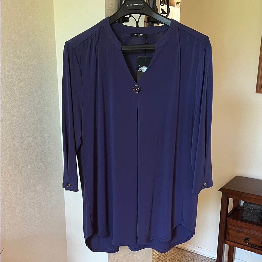 Valolia Women's Deep Blue/purple Blouse